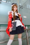 apron blonde_hair cosplay crossplay hairband kimono maid maid_uniform miniskirt nana nao_(otosuki) otoko_no_ko_wa_meido_fuku_ga_osuki!? skirt thighhighs zettai_ryouiki rating:Safe score:2 user:pixymisa