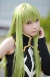 boots cc code_geass cosplay detached_sleeves dress green_hair kanda_midori rating:Safe score:0 user:nil!