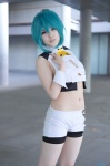 ahoge aqua_hair cosplay croptop ninai_yue shorts tagme_character tagme_series rating:Safe score:1 user:nil!
