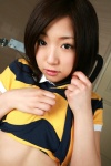 otomo_sayuri polo_shirt shirt_lift striped rating:Safe score:1 user:nil!