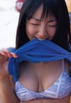 bikini_top cleavage isoyama_sayaka mouth_hold shirt_lift shock! swimsuit rating:Safe score:0 user:nil!