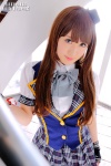 akb48 blouse cosplay fingerless_gloves gloves kojima_haruna_(cosplay) nase_momoka pleated_skirt skirt top_hat vest rating:Safe score:0 user:nil!