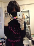 face_mask glasses gloves iiniku_ushijima iphone scarf self-shot tshirt rating:Safe score:1 user:nil!