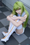 boots cc code_geass cosplay croptop green_hair houtou_singi pantyhose shorts rating:Safe score:1 user:nil!