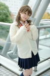 blouse cardigan cosplay kneesocks original pleated_skirt school_uniform skirt takamura_mashiro rating:Safe score:0 user:nil!