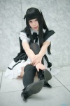 apron bowtie cosplay dress hairband maid maid_uniform momokawa_hina original thighhighs rating:Safe score:0 user:pixymisa