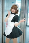apron bowtie cosplay dress hairband hirasawa_yui k-on! pantyhose petticoat pink_eyes sasa sheer_legwear rating:Safe score:0 user:pixymisa