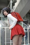 backpack cosplay mochizuki_mai pleated_skirt side_ponytail skirt tagme_character tagme_series rating:Safe score:1 user:nil!