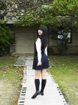 ass blouse costume kashiwagi_yuki kneesocks pleated_skirt school_uniform skirt sweater_vest wpb_117 rating:Safe score:0 user:nil!