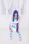 choker cosplay detached_sleeves dress enako enaplus leggings multi-colored_hair panty_&_stocking_with_garterbelt stocking_(psg) rating:Safe score:0 user:nil!