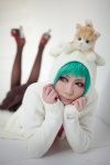 aqua_hair cat_food_(vocaloid) cosplay hatsune_miku hoodie houtou_singi pantyhose skirt tshirt vocaloid rating:Safe score:3 user:xkaras