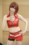 cosplay croptop headset meiko miniskirt pantyhose riku shorts skirt vest vocaloid rating:Safe score:0 user:nil!