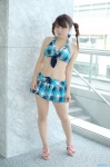 bikini_top cleavage cosplay miniskirt misaki original pantyhose skirt swimsuit twin_braids rating:Safe score:2 user:nil!
