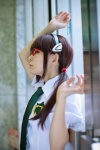 blouse cosplay glasses hairband maitako makinami_mari_illustrious neon_genesis_evangelion rebuild_of_evangelion school_uniform tie twintails rating:Safe score:0 user:pixymisa