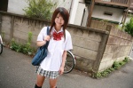 blouse bookbag kneesocks pleated_skirt school_uniform skirt suenaga_yoshiko rating:Safe score:1 user:nil!