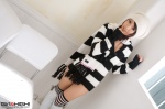 boots dress girlz_high knit_hat murakami_airi scarf striped sweater_dress thighhighs rating:Safe score:2 user:nil!