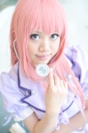 cosplay dress koiiro_byoutou_(vocaloid) megurine_luka noa nurse nurse_cap nurse_uniform pink_hair stethoscope vocaloid rating:Safe score:0 user:nil!