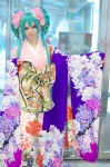 aida_yukiko aqua_hair cosplay hatsune_miku kimono tagme_song twintails vocaloid rating:Safe score:1 user:nil!