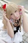 blonde_hair chii_(chobits) chobits cleavage cosplay crown dress saki thighhighs twintails rating:Safe score:0 user:nil!