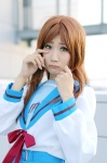 asahina_mikuru cosplay hio sailor_uniform school_uniform suzumiya_haruhi_no_yuuutsu rating:Safe score:0 user:nil!