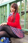 blouse bookbag cardigan dgc_0903 matsuo_arisa pantyhose pleated_skirt school_uniform skirt rating:Safe score:0 user:nil!