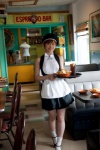 apron beret costume hello_project_digital_books_74 jumper ponytail sleeveless_blouse socks takahashi_ai waitress waitress_uniform rating:Safe score:1 user:nil!