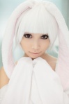 animal_ears blouse bunny_ears cosplay misa open_clothes tagme_character tagme_series white_hair rating:Safe score:0 user:pixymisa