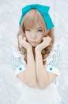 amnesia apron blonde_hair cosplay dress hairbow heroine_(amnesia) maitako rating:Safe score:0 user:nil!