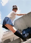 ass blouse bookbag costume kneesocks miniskirt pleated_skirt school_uniform skirt takabe_ai ys_web_212 rating:Safe score:1 user:nil!