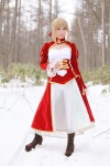 blonde_hair boots braid cosplay dress fate/series fate/stay_night kamui_arisa red_moon saber rating:Safe score:0 user:nil!