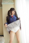 blazer blouse cosplay k-on! nakano_azusa panties pleated_skirt rinrin_sutairu school_uniform skirt skirt_lift tsukihana_rin twintails rating:Safe score:0 user:nil!