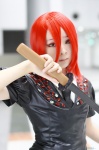 asuka blouse cosplay houseki_no_kuni jumper katana red_hair sword tagme_character tie rating:Safe score:0 user:nil!