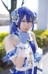 blue_hair cosplay double_bun fingerless_gloves fuuka_(iv) love_live!_school_idol_project skirt sonoda_umi vest rating:Safe score:0 user:nil!