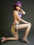 belt bikini fedora hip_star ruffles side-tie_bikini suzuki_akane swimsuit rating:Safe score:2 user:nil!