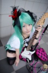 aqua_hair cosplay dress guitar hair_ribbons hasui_yuuri hatsune_miku thighhighs twintails vocaloid world_is_mine_(vocaloid) zettai_ryouiki rating:Safe score:2 user:nil!