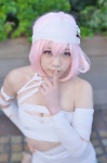 bandages cleavage cosplay mamitan momo_velia_deviluke pink_hair to_love-ru_darkness rating:Safe score:0 user:nil!
