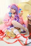 amatsuka_miyu cosplay dress garter_belt hat patchouli_knowledge purple_hair robe stuffed_animal teddy_bear thighhighs touhou zettai_ryouiki rating:Safe score:2 user:nil!