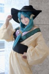 aqua_hair cosplay dress elf_ears hat magi:_the_labyrinth_of_magic tomoe_can twintails yamuraiha_(magi) rating:Safe score:0 user:pixymisa