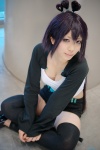 blouse cleavage cosplay hair_knot kagyu_maburu nejimaki_kagyu shimizu shorts thighhighs rating:Safe score:0 user:pixymisa