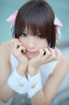 amami_haruka cosplay hairbows idolmaster kipi microphone miniskirt skirt tubetop vest rating:Safe score:2 user:nil!