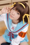 armband cosplay hairband hair_ribbons ibara kneesocks pleated_skirt sailor_uniform school_uniform skirt suzumiya_haruhi suzumiya_haruhi_no_yuuutsu rating:Safe score:0 user:nil!