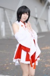 cosplay detached_sleeves fuuka_(iv) miko pleated_skirt skirt tagme_model tagme_series yukata rating:Safe score:1 user:nil!