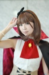cape cosplay dress hairbow hana_(ii) idolmaster idolmaster_cinderella_girls one_glove sakuma_mayu rating:Safe score:0 user:nil!