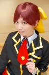 baka_to_test_to_shoukanjuu blazer blouse cosplay hairbow pleated_skirt red_hair sayu school_uniform shimada_minami skirt rating:Safe score:0 user:nil!