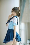 cosplay hairbow kipi love_plus pleated_skirt sailor_uniform school_uniform skirt takane_manaka rating:Safe score:2 user:nil!