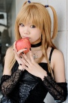 amane_misa apple blonde_hair choker cosplay death_note lace miniskirt skirt taku_anko twintails rating:Safe score:0 user:nil!