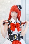 blouse corset cosplay hat houjou_sophie kurasaka_kururu miniskirt pri_para red_hair skirt rating:Safe score:1 user:nil!