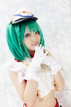 blouse cosplay gloves green_hair hat macross macross_frontier miniskirt ranka_lee skirt yuura rating:Safe score:0 user:pixymisa