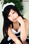 apron dress fishnet_stockings hairband maid maid_uniform matsumoto_mami thighhighs rating:Safe score:0 user:nil!