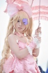 blonde_hair cosplay dress eyepatch hairbow harime_nui kill_la_kill kurasaka_kururu umbrella rating:Safe score:0 user:nil!